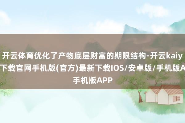 开云体育优化了产物底层财富的期限结构-开云kaiyun下载官网手机版(官方)最新下载IOS/安卓版/手机版APP