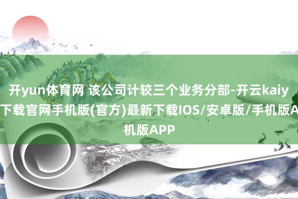 开yun体育网 该公司计较三个业务分部-开云kaiyun下载官网手机版(官方)最新下载IOS/安卓版/手机版APP