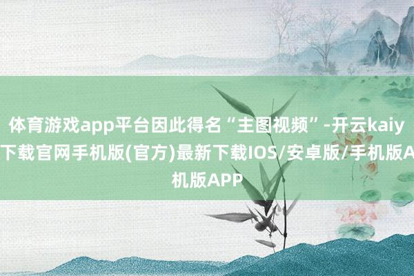 体育游戏app平台因此得名“主图视频”-开云kaiyun下载官网手机版(官方)最新下载IOS/安卓版/手机版APP