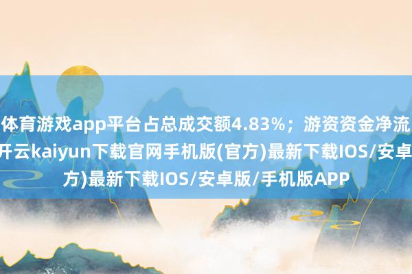 体育游戏app平台占总成交额4.83%；游资资金净流入99.55万元-开云kaiyun下载官网手机版(官方)最新下载IOS/安卓版/手机版APP