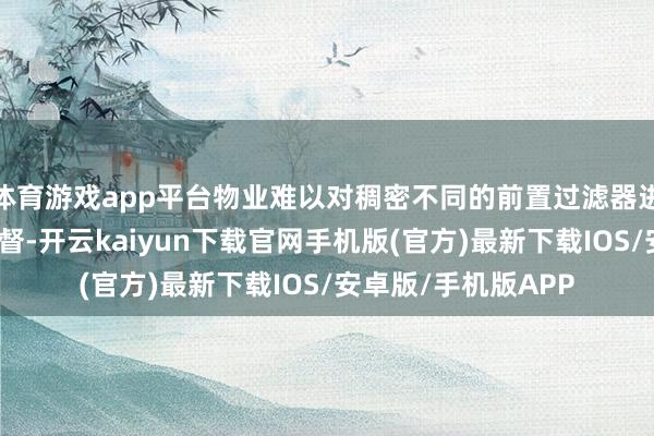 体育游戏app平台物业难以对稠密不同的前置过滤器进行有用的措置和监督-开云kaiyun下载官网手机版(官方)最新下载IOS/安卓版/手机版APP