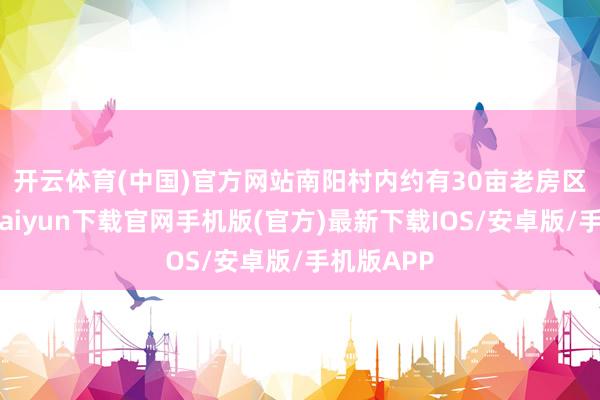 开云体育(中国)官方网站　　南阳村内约有30亩老房区域-开云kaiyun下载官网手机版(官方)最新下载IOS/安卓版/手机版APP