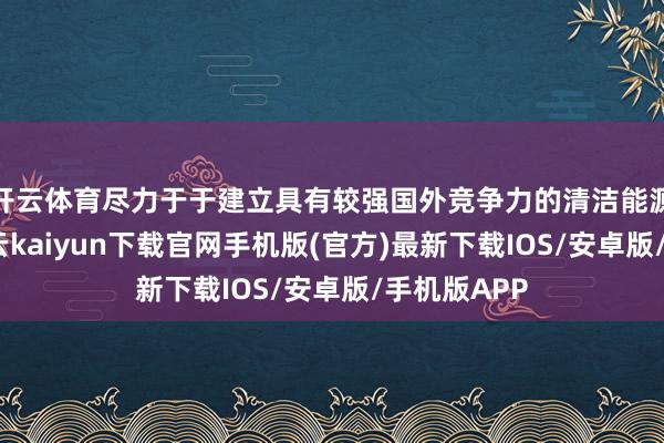 开云体育尽力于于建立具有较强国外竞争力的清洁能源供应商-开云kaiyun下载官网手机版(官方)最新下载IOS/安卓版/手机版APP