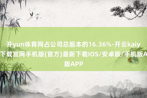 开yun体育网占公司总股本的16.36%-开云kaiyun下载官网手机版(官方)最新下载IOS/安卓版/手机版APP